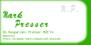 mark presser business card